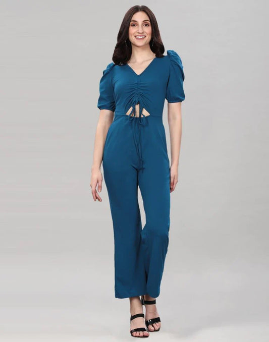 Teal Knitted Jumpsuits