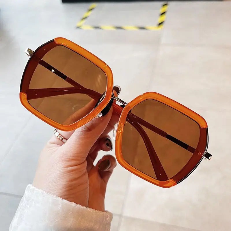 Trendy Street Fashion Oversized Square Sunglasses for Women